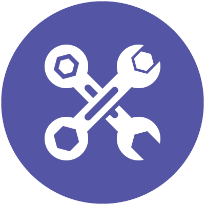 An icon for Digi Roar 360 marketing consultants for their data tracking and insights reports service section. The image icon shows an example of a settings icon to show us working on a site to fix it and read the data.